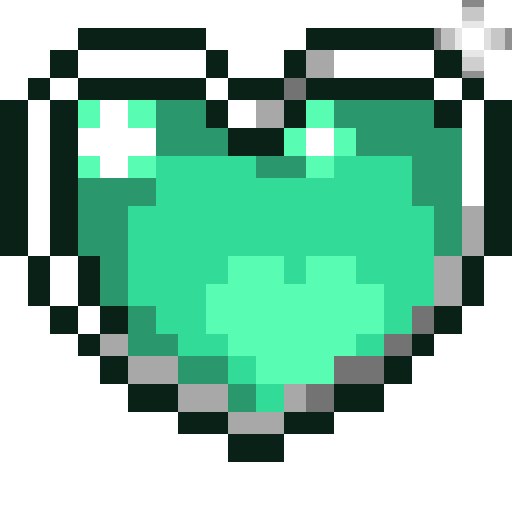 A spinning pixel heart
